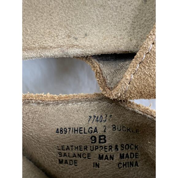 White Mountain Sandals Women’s Tan Leather Strap Cork Footbed Size 9B - Picture 8 of 9